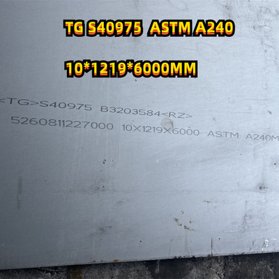 S40975 뜨거운 압연 스테인리스강 플레이트 데이터 시트 화학조성 40.0 밀리미터