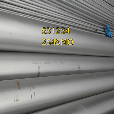 UNS S31254 (254SMO) 꿰매지 않는 튜브 OD: 38.1mm 튜브 두께: 3mm 길이 6M