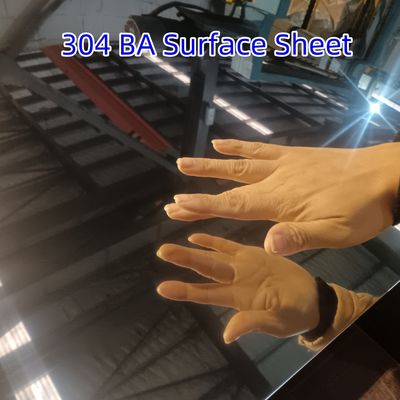 스테인리스 스틸 시트 304 BA 미러 표면 DIN1.4301 금속 시트 0.6mm 1220*2440mm