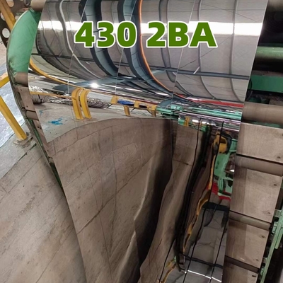 SUS430 2BA 냉불 스테인리스 스틸 시트 8K 거울 표면 PVC 플림 1.2 * 1250 * 2500mm
