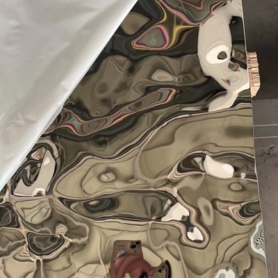 316L 스테인리스 스틸 2000mm 거울 장식 물 물 파동 플라카 물 파동 시트 검은색 표면