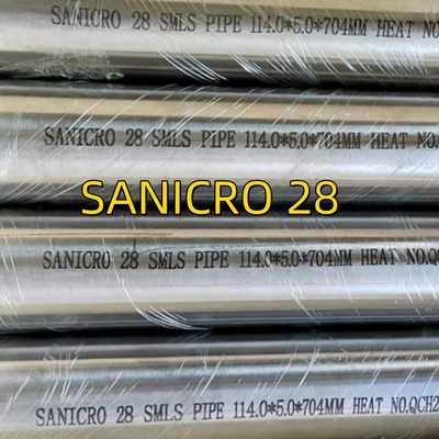 SANICRO 28 UNS N08028/W. Nr. 1.4563 SMLS 파이프 합금28 스테인리스 스틸 튜브 114*5*6000
