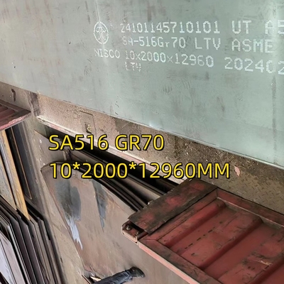 탄소 강철 ASTM A-516 Gr 70 판 (6 FT 너비 X 40 FT 길이) 두께 3/8 IN EN10204 3.1 Cert에 따라