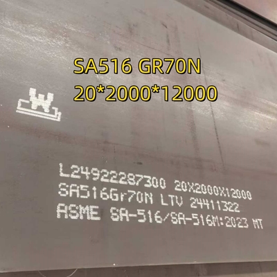 탄소 강철 ASTM A-516 Gr 70 판 (6 FT 너비 X 40 FT 길이) 두께 3/8 IN EN10204 3.1 Cert에 따라