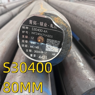 ASTM A276 등급 304 SS304 S30400 1.4301 둥근 막대기 밝게 닦은 OD 150MM