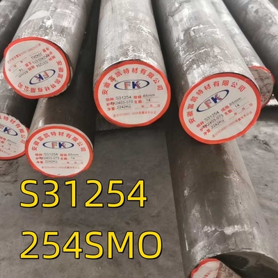 UNS S31254 Avesta 254SMO 열로 굴린 합금 F44 스테인리스 스틸 둥근 막대 OD 80mm