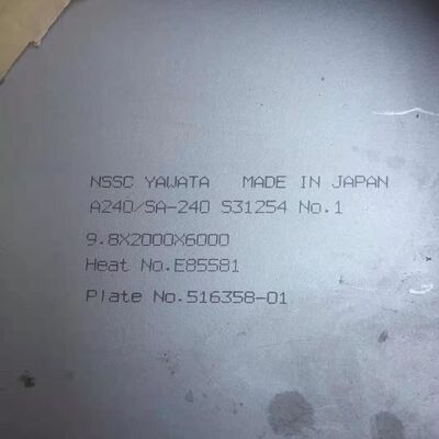 S31254 254 SMO 열로 롤링 된 스테인리스 스틸 판 F44 SA240 UNS S31254 판 3.0*1219*2438mm