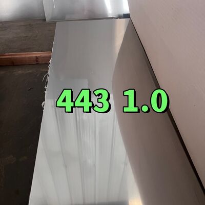 ASTM A240 냉간 압연 SUS443 UNS S44330 DIN1.4611 X2CrTi21 스테인레스 강판 1.2*1220mm