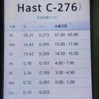 하스텔로이 C276 평판 니켈 합금 ASTM B575 UNS N10276 평판 합금 6*1220*6000mm